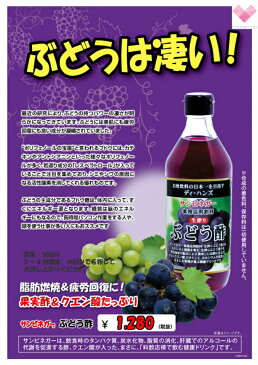 サンビネガー/飲む健康酢/ぶどう酢/500ml/5〜6倍希釈