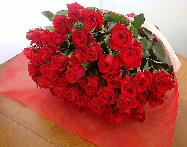 60本の赤いバラ 還暦お祝 60本 バラ 花束ギフト