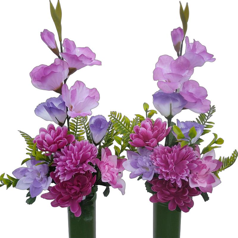 Rakuten - 造花 お墓参り お供えのお花 仏花 お墓の花 Lサイズ 一対〈2基セット）