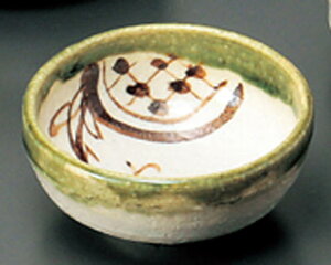 【伝統工芸】【中島塩草】【瀬戸焼/せともの】【酒器/徳利/盃/ぐい呑】織部鉄絵瓢平盃
