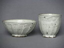 【美濃焼/みのやき/せともの】【飯碗/茶碗/湯呑】鉄粉引削姫茶碗or姫湯呑※お湯等の水分を長時間入れたままにしないでください。土の特性により稀に染み出ることがございます。