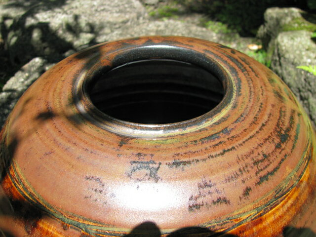 【瀬戸焼/せとやき/せともの】【花瓶/花入れ】古瀬戸丸花瓶 [2]