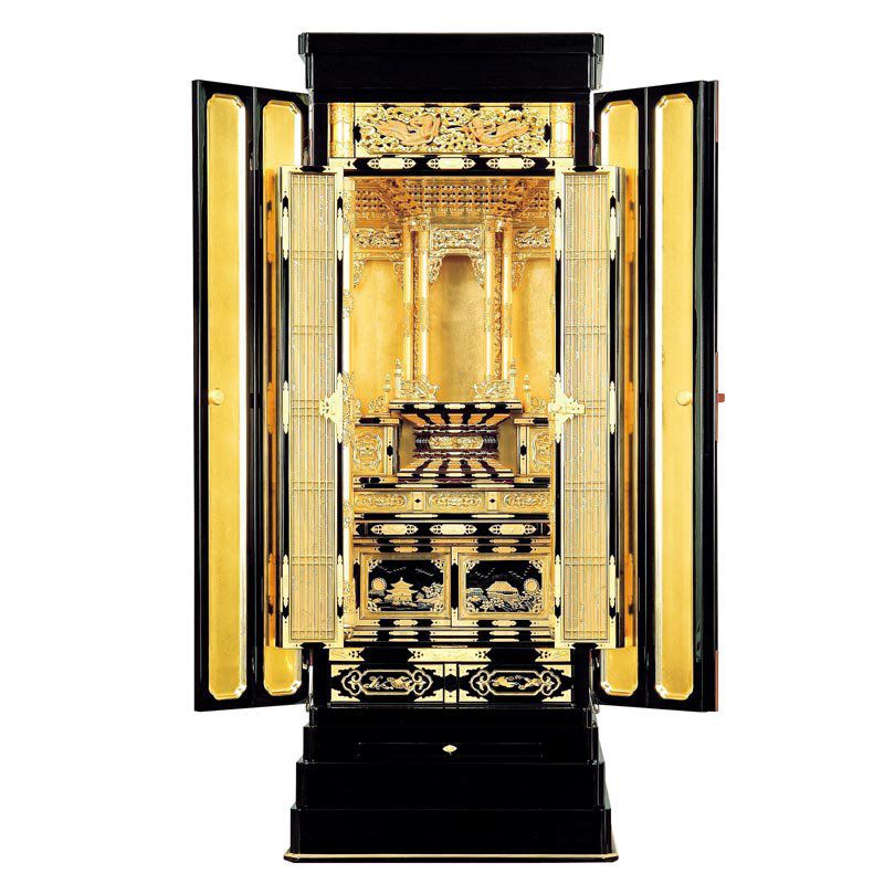 【スーパーSALE!10%OFF】浄土真宗本願寺派用金仏壇 「千年・西」18号 幅63cm