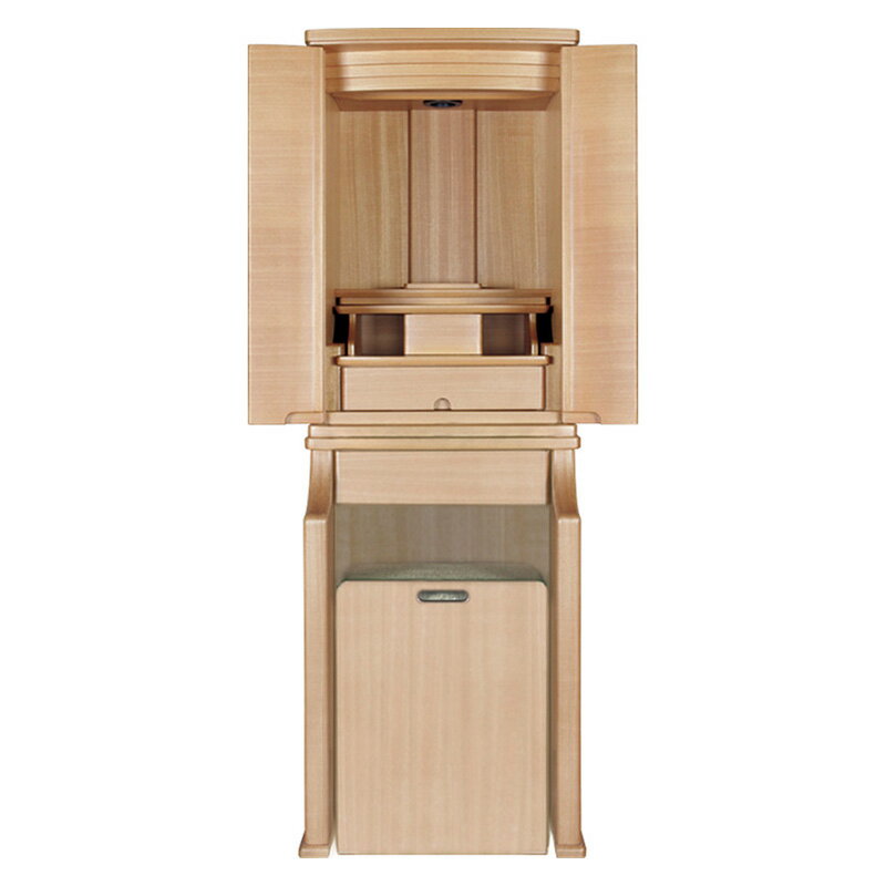 【スーパーSALE!51%OFF】国産仏壇 「ナグリック」 シルバーハート 椅子付き 16×46号 (v13-128-2)/家具調仏壇 モダン仏壇 床置き 仏壇...