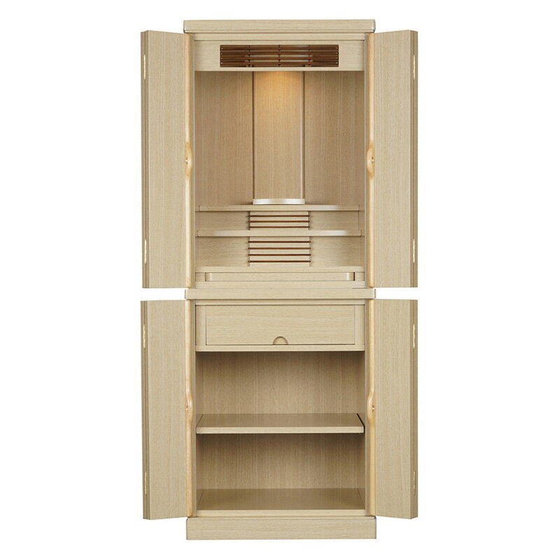 【スーパーSALE!51%OFF】仏壇 モダン仏壇 「トーラスコ」 タモ調 15×43号 (v13-117-3)/家具調仏壇 モダン仏壇 床置き 仏壇台付き リ...