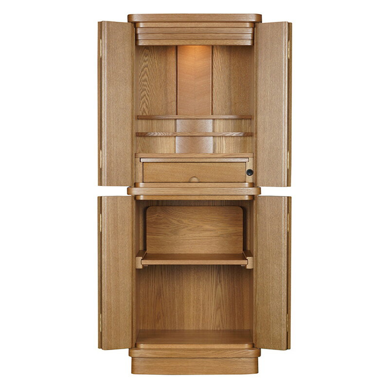 【スーパーSALE!51%OFF】仏壇 モダン仏壇 「ローザベル」 ライト色 14×40号 (v13-112-2)/家具調仏壇 モダン仏壇 床置き 仏壇台付き ...