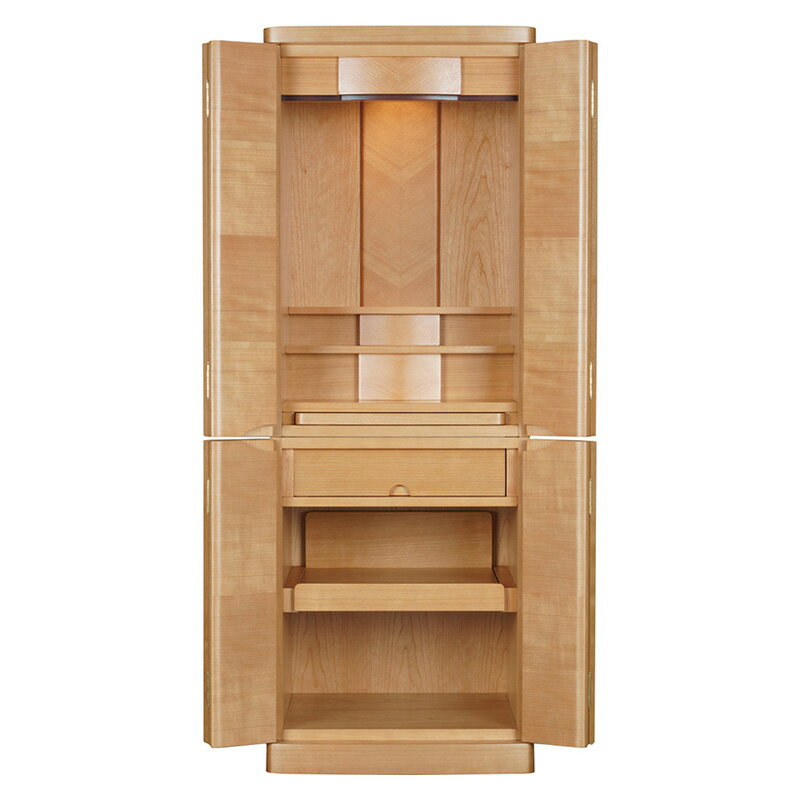 【スーパーSALE!51%OFF】仏壇 モダン仏壇 「モーニコラ」 桜 14×40号 (v13-116-1)/家具調仏壇 モダン仏壇 床置き 仏壇台付き リビン...