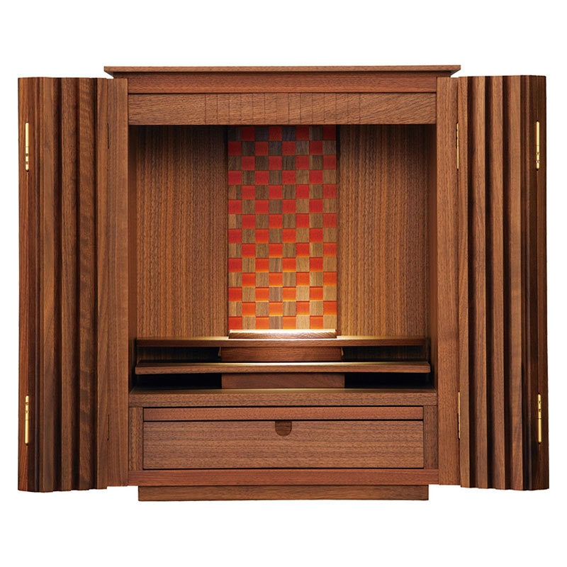 【スーパーSALE!51%OFF】国産仏壇 モダン仏壇 「イグレリナ」 ウォールナット 18号 (v13-055-1)/家具調仏壇 モダン仏壇 ミニ仏壇 小型仏...