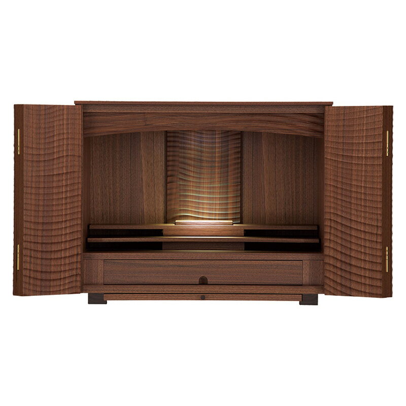 【スーパーSALE!51%OFF】国産仏壇 モダン仏壇 「ディカーテ」ウォールナット 16号 (v13-058-2)/家具調仏壇 モダン仏壇 ミニ仏壇 小型仏壇...