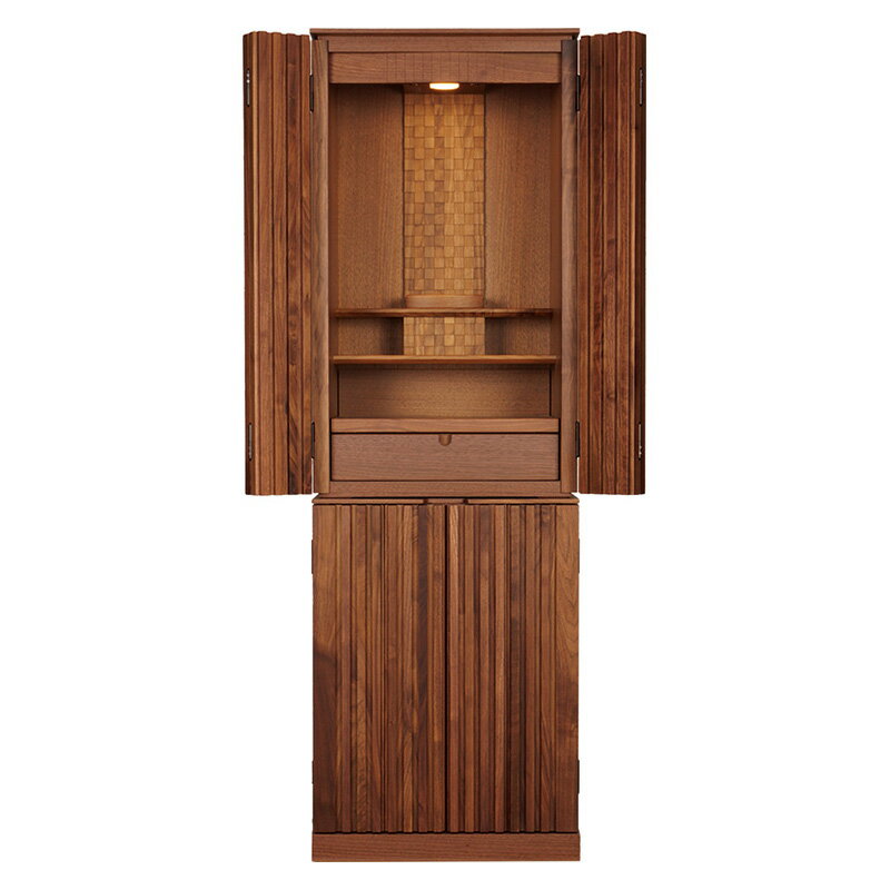 【スーパーSALE!51%OFF】国産仏壇 モダン仏壇 「カポライト」 ウォールナット 15×46号 (v13-055-2)/家具調仏壇 モダン仏壇 床置き 仏...