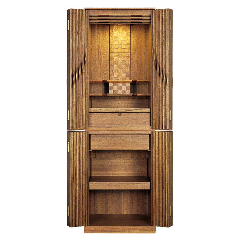 【スーパーSALE!51%OFF】国産仏壇 モダン仏壇 「ロパライト」 ウォールナット 13×44号 (v13-056-2)/家具調仏壇 モダン仏壇 床置き 仏...