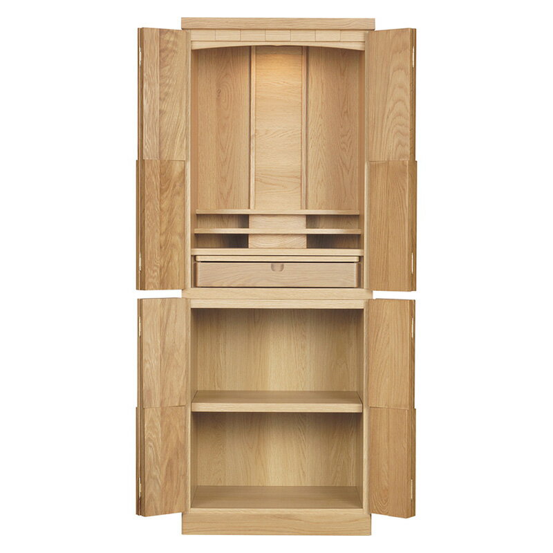 【スーパーSALE!51%OFF】国産仏壇 モダン仏壇 「シュウエット」 ホワイトオーク 14×40号 (v13-070-1)/家具調仏壇 モダン仏壇 床置き ...