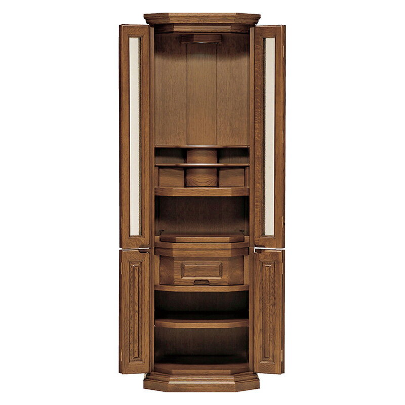 【スーパーSALE!51%OFF】国産仏壇 「メラナイト」 ダーク色 15×48号 (v13-048-2)/家具調仏壇 モダン仏壇 床置き 仏壇台付き リビング...