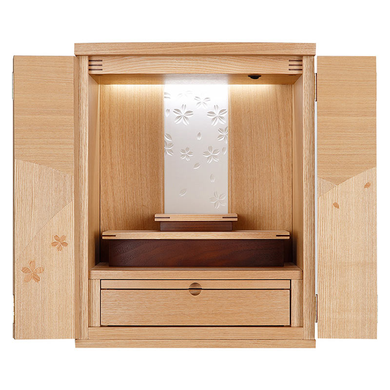 【スーパーSALE!51%OFF】仏壇 「チェルテラ」 タモ 17号 (v13-021-3)/家具調仏壇 モダン仏壇 ミニ仏壇 小型仏壇 モダンミニ仏壇 コンパ...