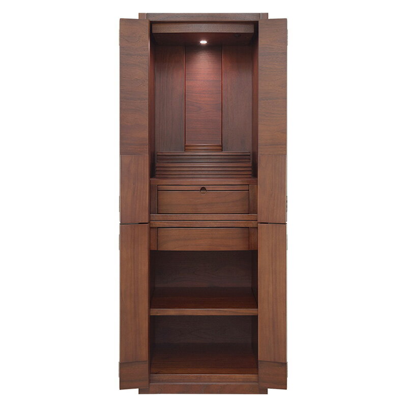 【スーパーSALE!51%OFF】仏壇 「オポルマン」 ウォールナット 13×38号 (v13-023-4)/家具調仏壇 モダン仏壇 床置き 仏壇台付き リビン...