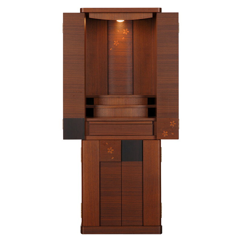 【スーパーSALE!51%OFF】国産仏壇 「アナトマ」 ウォールナット 14×40号 (v13-024-3)/家具調仏壇 モダン仏壇 床置き 仏壇台付き リビ...