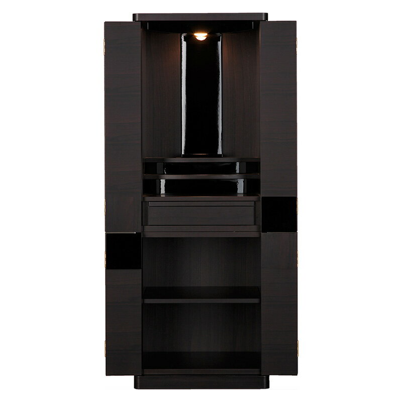 【スーパーSALE!51%OFF】国産仏壇 「トリスカル」 黒檀 14×40号 (v13-005-3)/家具調仏壇 モダン仏壇 床置き 仏壇台付き リビング 仏...