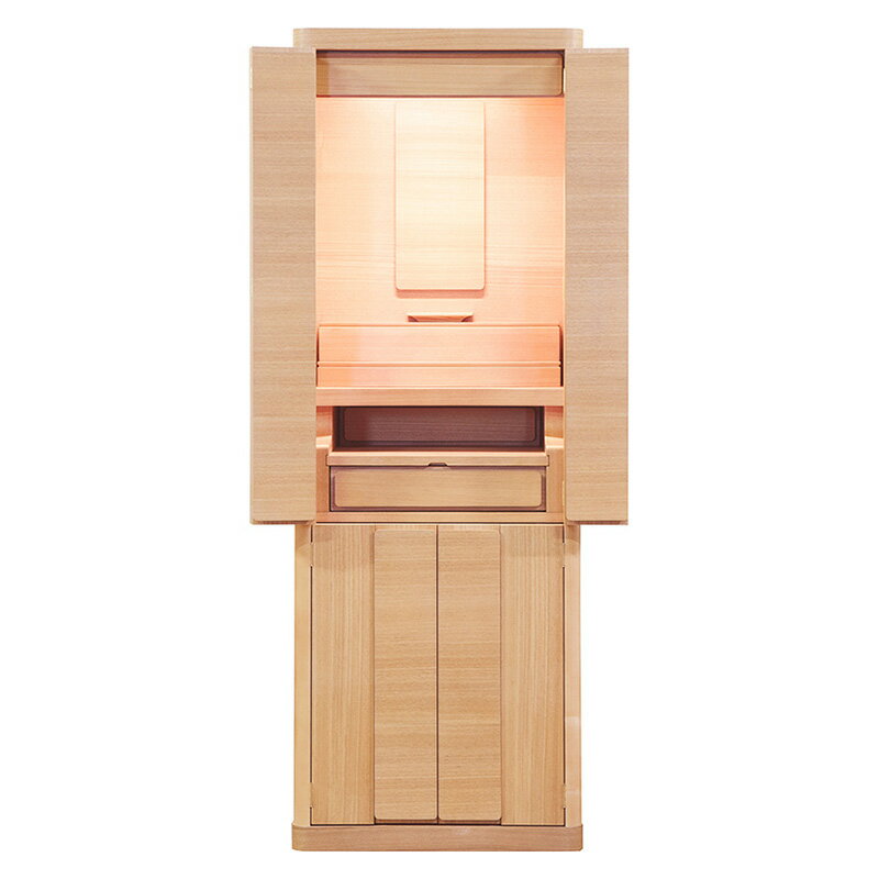 【スーパーSALE!51%OFF】仏壇 「ドナシアン」 タモ 19×54号 (v13-027-2)/家具調仏壇 モダン仏壇 床置き 仏壇台付き リビング 仏壇 ...