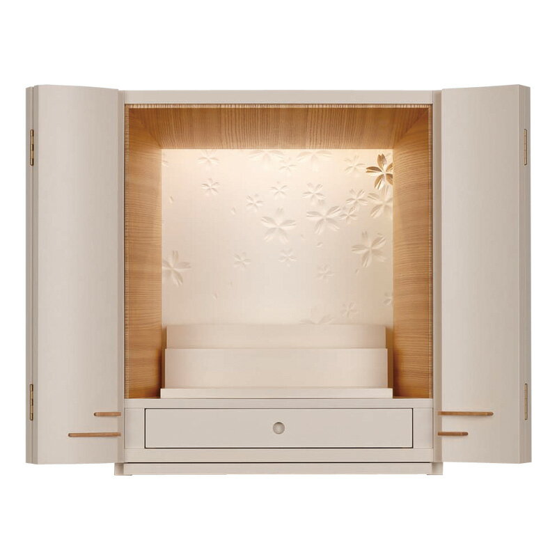 【スーパーSALE!51%OFF】ミニ仏壇 「カナリア」 白 19号 (v13-005-1)/家具調仏壇 モダン仏壇 ミニ仏壇 小型仏壇 モダンミニ仏壇 コンパ...