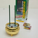 【安心のお線香】 ミニ 二本立(金色)電気線香 配線不要 /ろうそく 仏壇用ろうそく 蝋燭 ロウソク 電子ろうそく 電気ろうそく 電池ろうそく(6510-020...