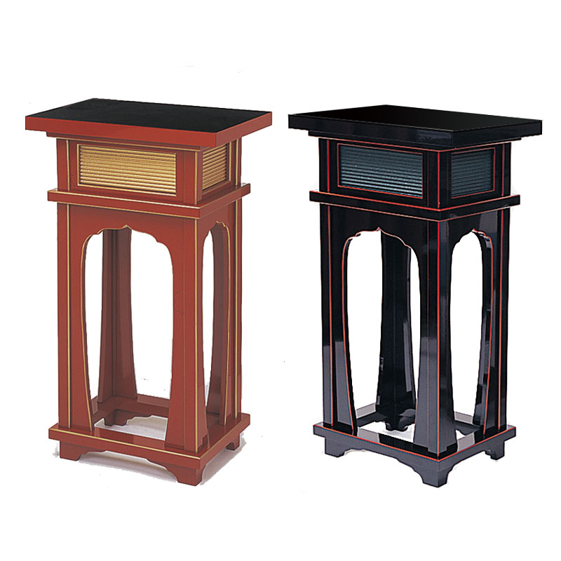 【スーパーSALE!10%OFF】香台(花台)(1700-0100)【朱塗面金塗・黒塗面朱】幅1尺5寸(幅45cm)