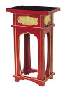 中央香台【朱塗天黒面金箔押】幅1尺5寸(45cm) (1710-0200)