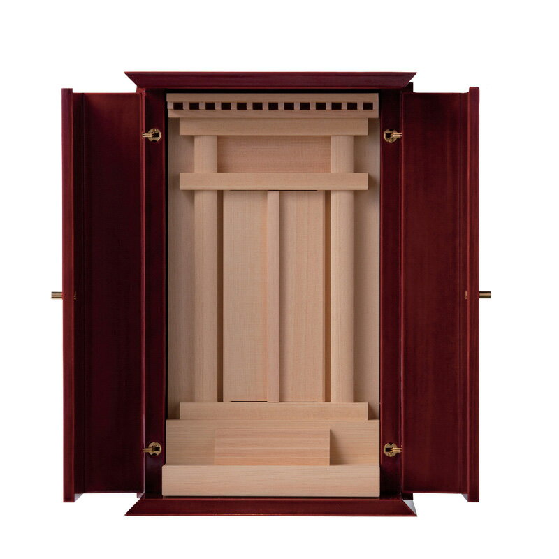 【スーパーSALE!31%OFF】国産高級デザイナーズ神棚 神護シリーズ No630 紅春慶塗仕上 木曽ひのき 日本製 ヒノキ製 通販 販売 神棚 お札