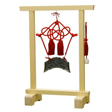 【スーパーSALE!10%OFF】【寺院 お寺 仏具】職人こだわりの仏具!【鳥居型】白木製磬台(けいだい) 一式 1尺1寸