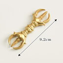 国産 三鈷 長さ9.2cm(合金製)前具 密教法具 杵形 寺院 お寺ギフト用 金剛杵 魔除け お守り 通販 販売(5340-0203)