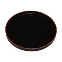 樹脂製丸盆 8寸 黒塗天朱 直径24cm 日本製 (5953-4220)