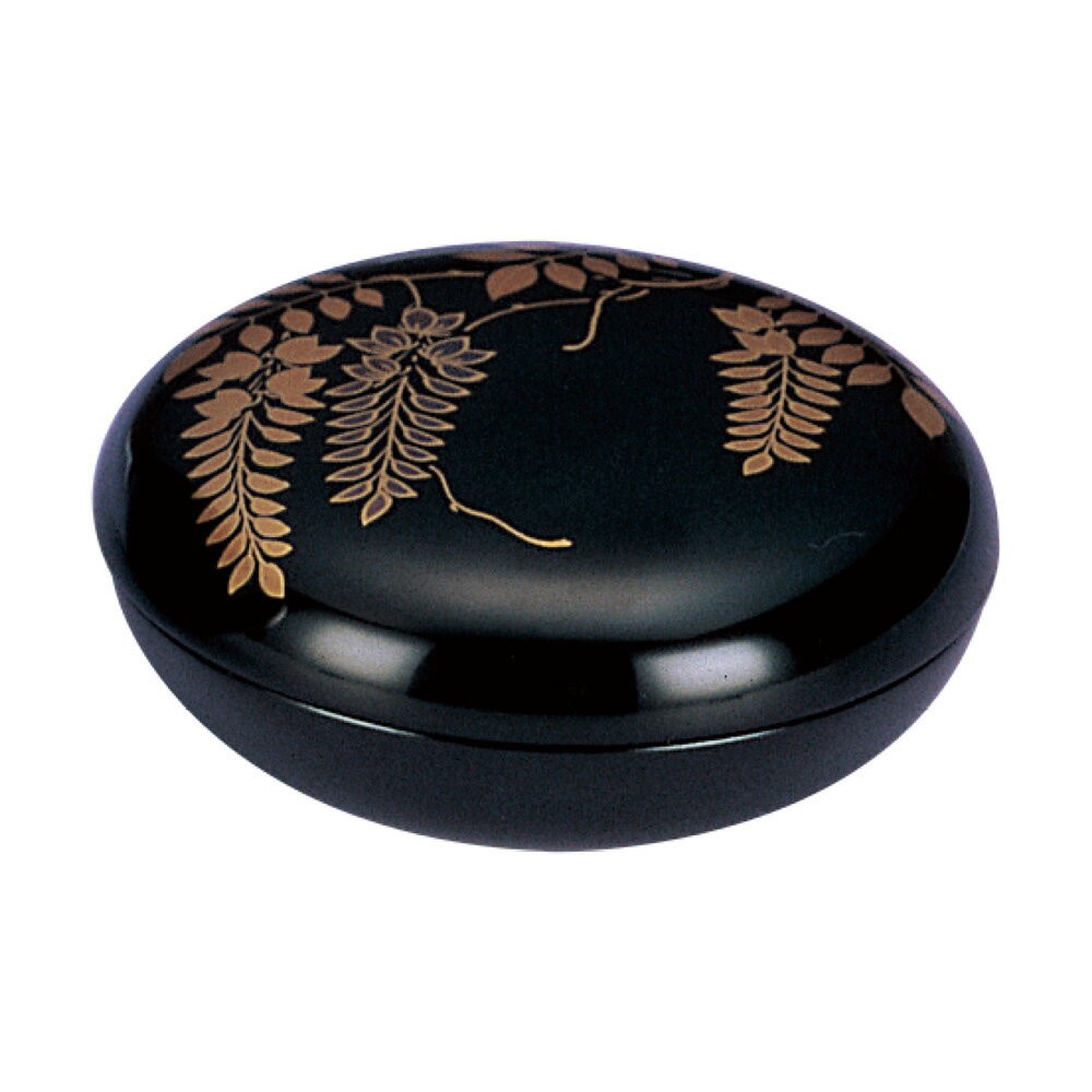 乐天商城 - 【スーパーSALE!10%OFF】漆塗香合　藤蒔絵（丸型） 2.8寸 （0310-0100）日本製 ※受注生産品