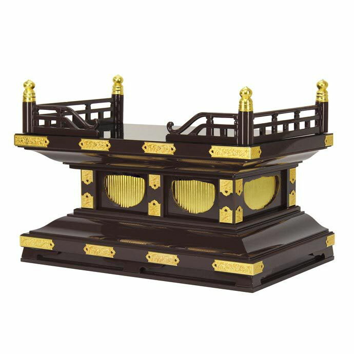 【スーパーSALE!10%OFF】【寺院 お寺 仏具】職人こだわりの仏具小型須弥壇 2尺 黒塗り【勾欄付き】【高級金具付き】【サイズ・色オーダー可能】仏像 厨子...