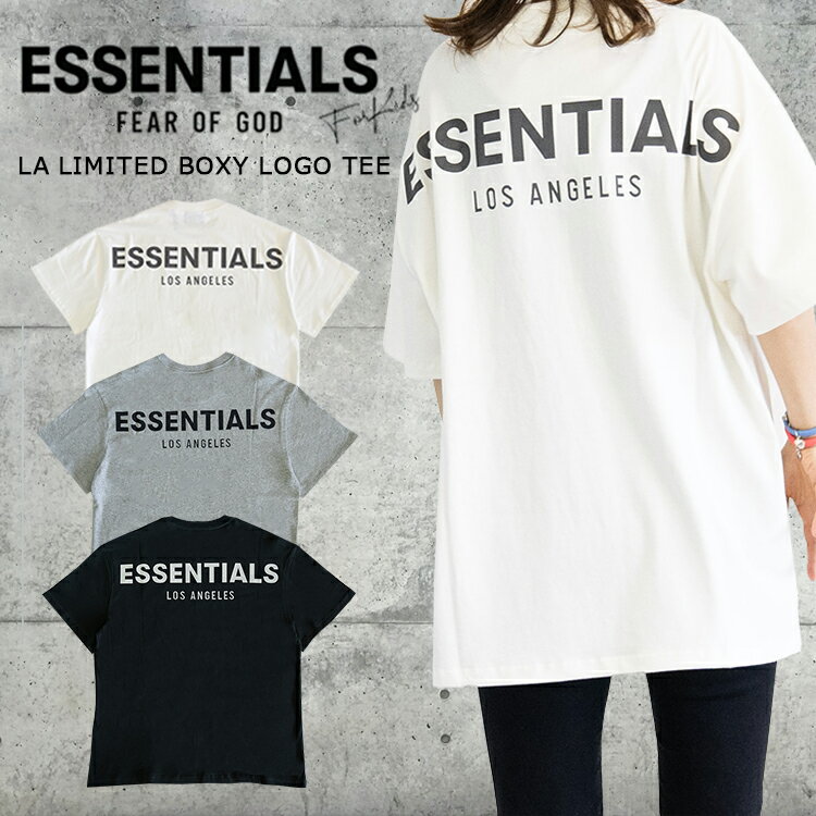 FOG ESSENTIALS エッセンシャルズ Los Angele Tシャツ LAロゴ ブランドTシャツ ホワイト 白 ストリート 半袖 メンズ レディース ユニセックス 春夏 半袖 夏 男女兼用 送料無料