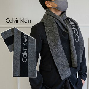 カルバン クライン Calvin Klein マフラー スカーフ メンズ レディース ユニセックス 兼用 ロゴ バイカラー プレゼント シンプル