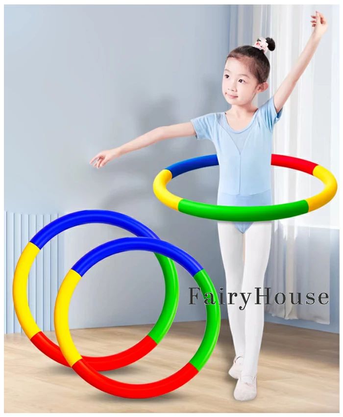 雅和屋のレクレーション 幼稚園 遊び 男の子 体操 おもちゃ かわいい キッズダンス 玩具 直径40/50/55/60/65cm 子供用 引き締め スポーツグッズ 女の子 送料無料 フラフープ フープ おしゃれ スクールパフォーマンス 運動 おうち時間 ウエスト｜アングル3