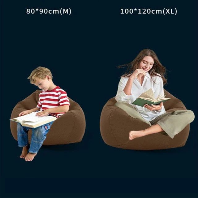 洗える ビーズクッション 大きめ 専用カバー 替えカバー クッションソファーカバー ビーズソファーカバー ビーズクッション 布地 綿麻調 クッションカバー オールシーズ 送料無料 ファスナー 単色 無地 シンプル おしゃれ 模様替え 80*90cm [2]