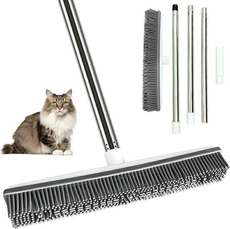 犬 猫 抜け毛取りブラシ ペット毛取りブラシ シリコン製 犬猫の抜け毛に カーペット/低パイル用 抜け毛クリーナー 立ったまま掃除OK 水洗い可