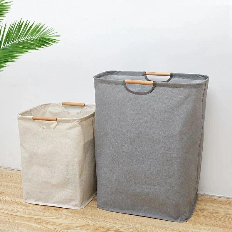 乐天商城 - 送料無料 ランドリーバスケット洗濯かご 折り畳み シ洗面 おしゃれ かわいい 木製 布 竹 バンブー 収納ボックス 布 折りたたみ おしゃれ 布製 収納 北欧 インテリア 収納ケース ストレージボックス おもちゃ かわいい