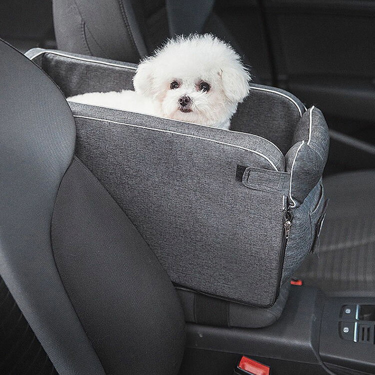 ペットクッション付きの新しいペットの犬と猫の車シートカバー犬用カーシートクッションボックス 防水滑り止め犬用ポケットクッション オールシーズンユニバーサル 旅行に適しており ペットライドボックス 小型犬と猫のペットのドライビングパッド