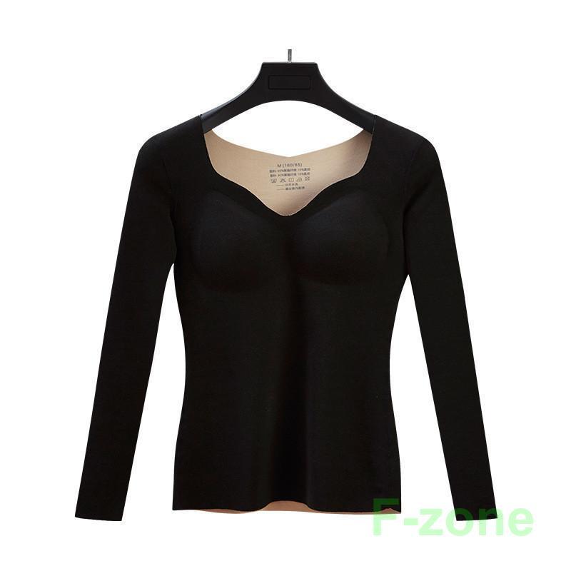 防寒インナー ヒートテック レディース 一体式カップ ストレッチ 冷え対策 保温グ...