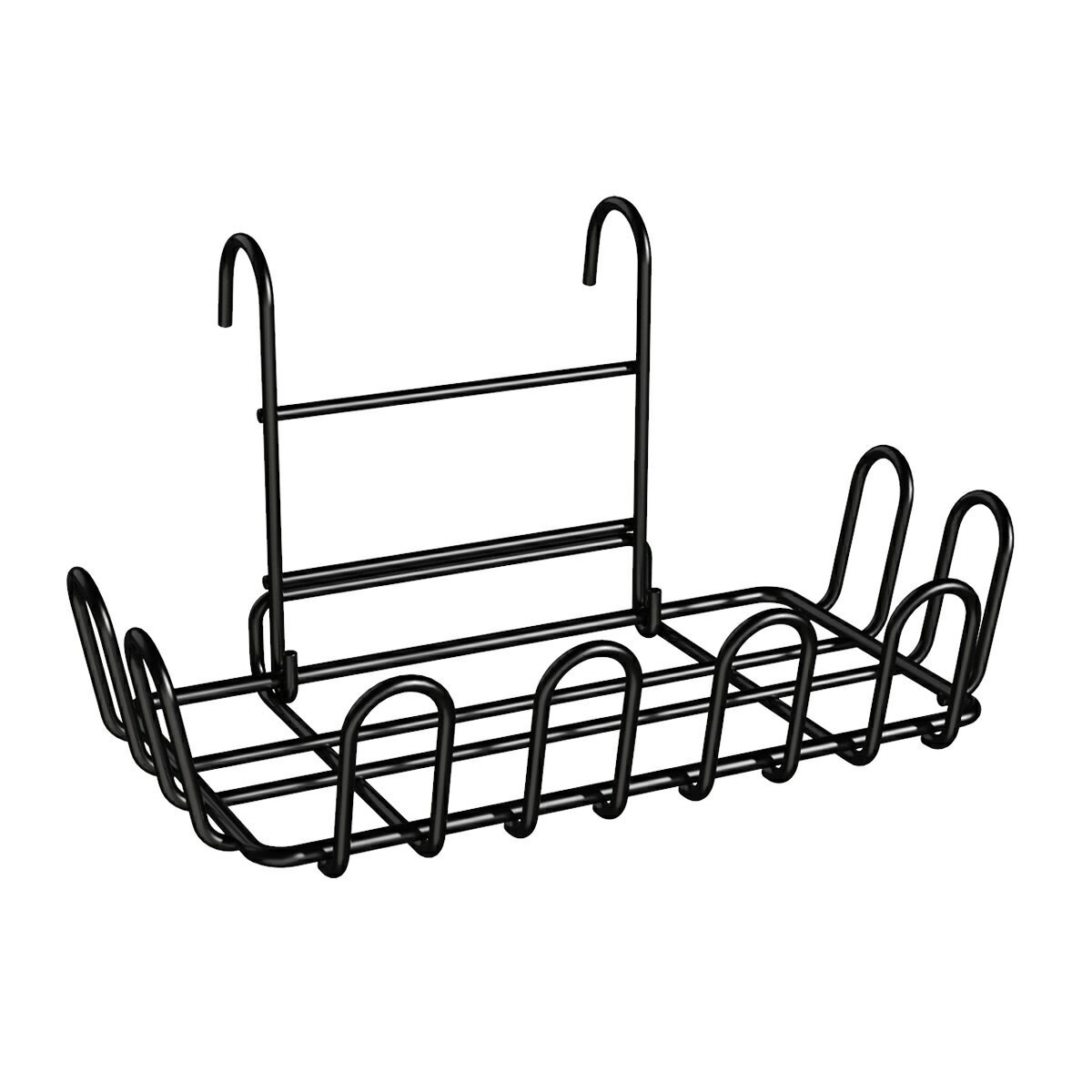 靴干し架 ベランダハンガー バルコニーの手すり 平置き 引っ掛け 靴干し シューズ スリッパ 物干しラック ブラック シンプル 972433