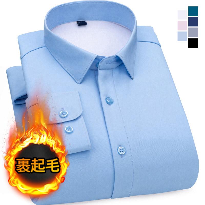 シャツ カジュアルシャツ ネルシャツ メンズ ゴルフ 裏起毛 厚手 裏ボア 長袖 ビジネス 無地 伸縮性 防寒 ボタンダウン トップス 秋冬 極暖