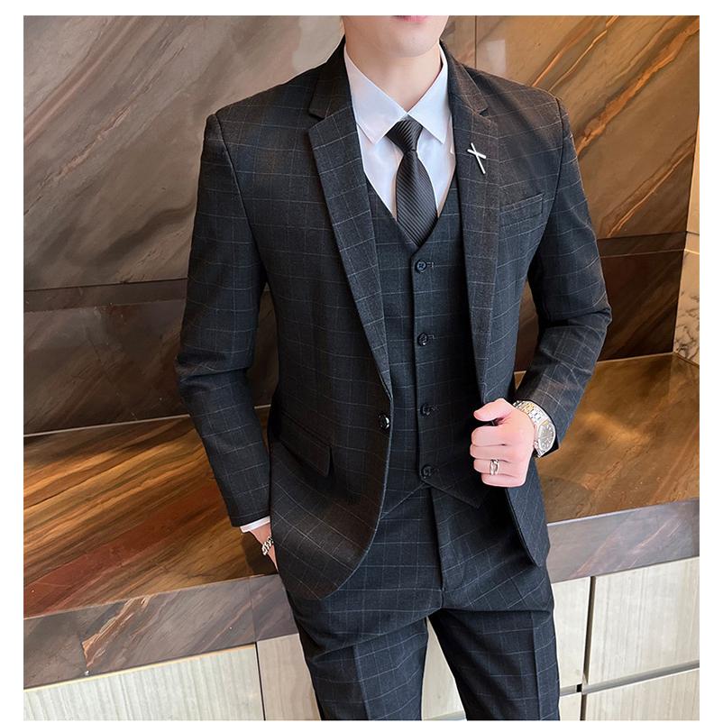 スーツ メンズ ビジネススーツ カジュアルスーツ おしゃれ 3ピーススーツ フォーマルスーツ スーツセットアップ 洗える スリム リクルート 通勤 3点セット