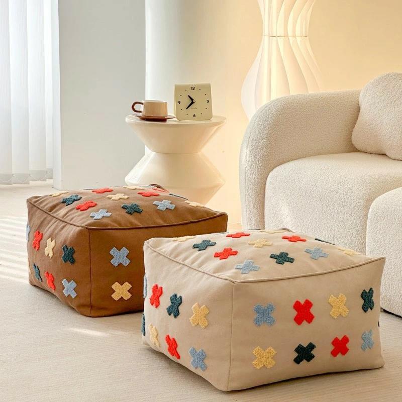 北欧の風格に座って、家に入って靴のいすを交換して、手ぬりの工芸の精巧な豆の袋式座り心地感、シンプ..