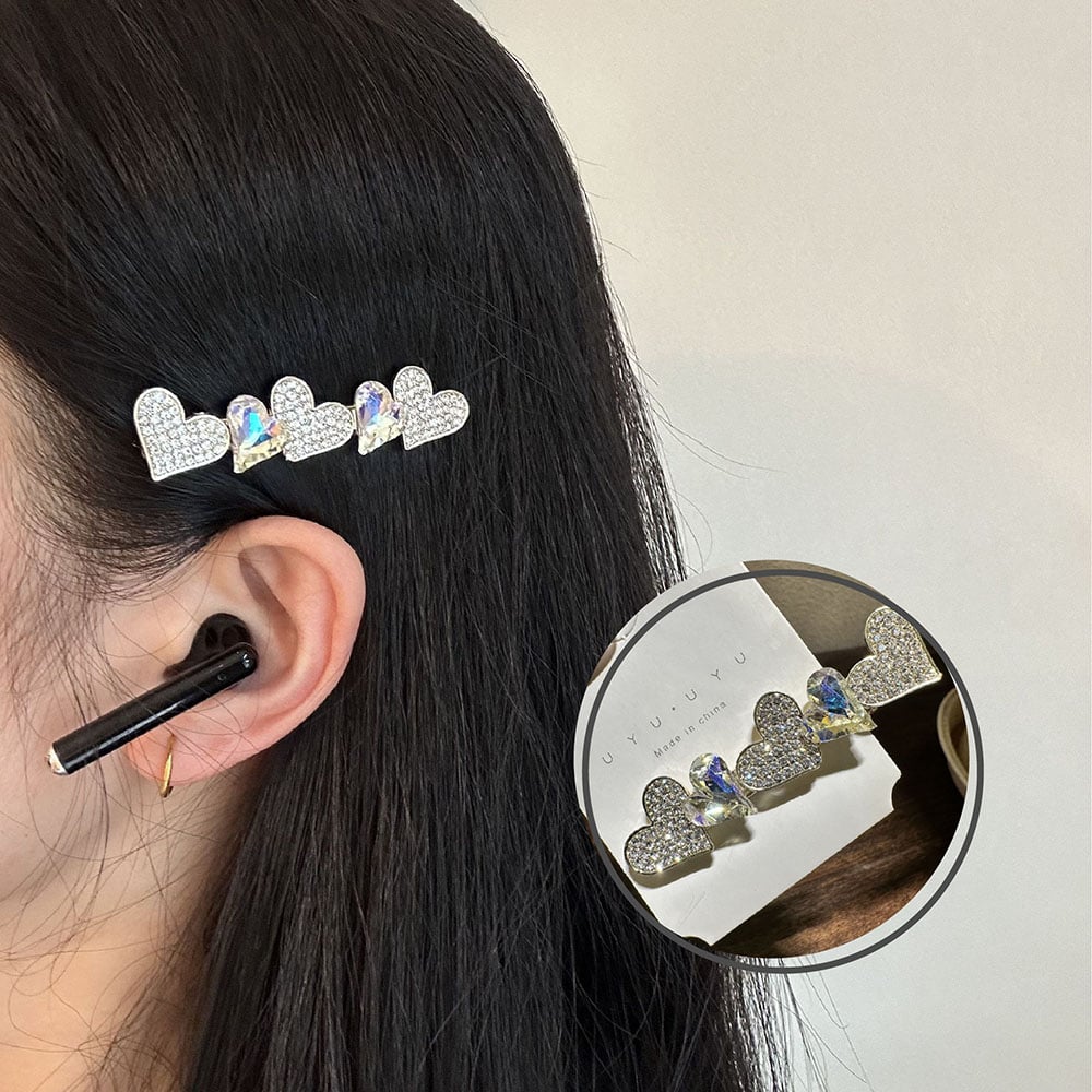 乐天商城 - ヘアピン ヘアクリップ ヘアアクセサリー 可愛い 女の子 レディース 髪飾り キラキラ 1個 髪留め 一字型ピン おしゃれ ダッククリップ 高級感 アクセサリー jtl015