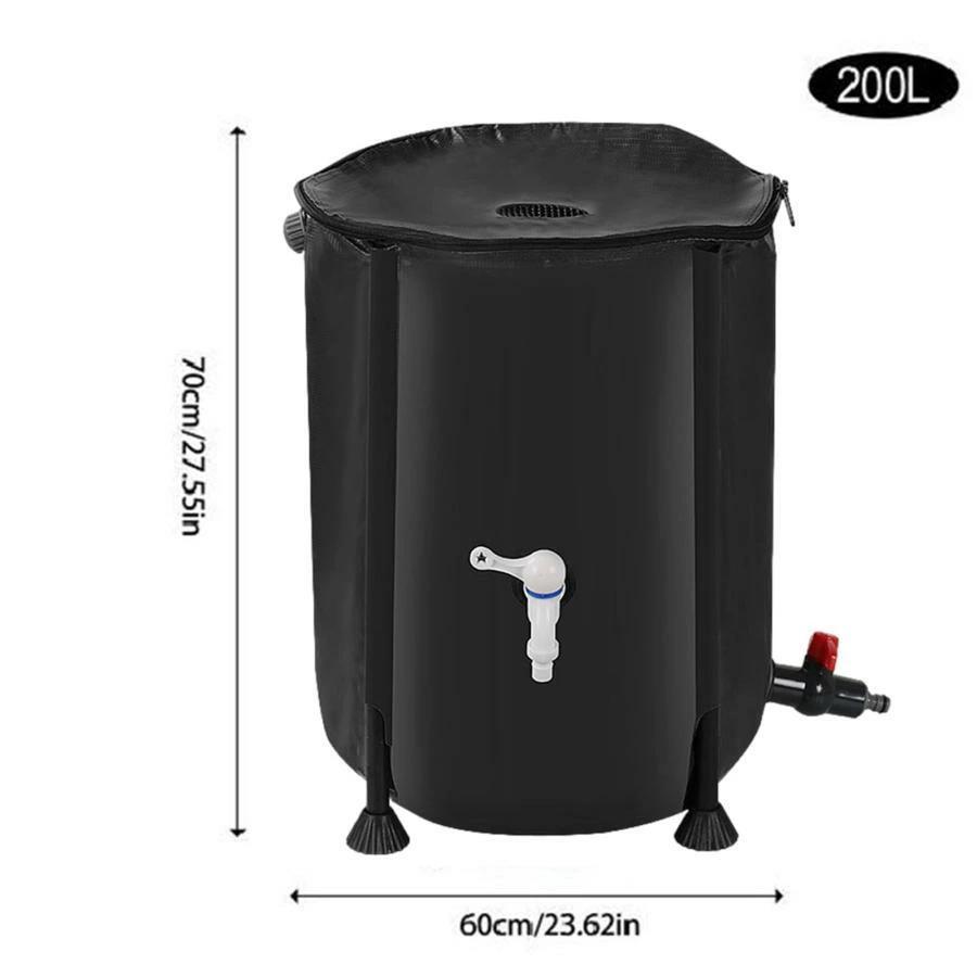 雨水タンク 家庭用 集水器 貯水タンク 200L 屋外折りたたみ式ポータブル ウォータ...