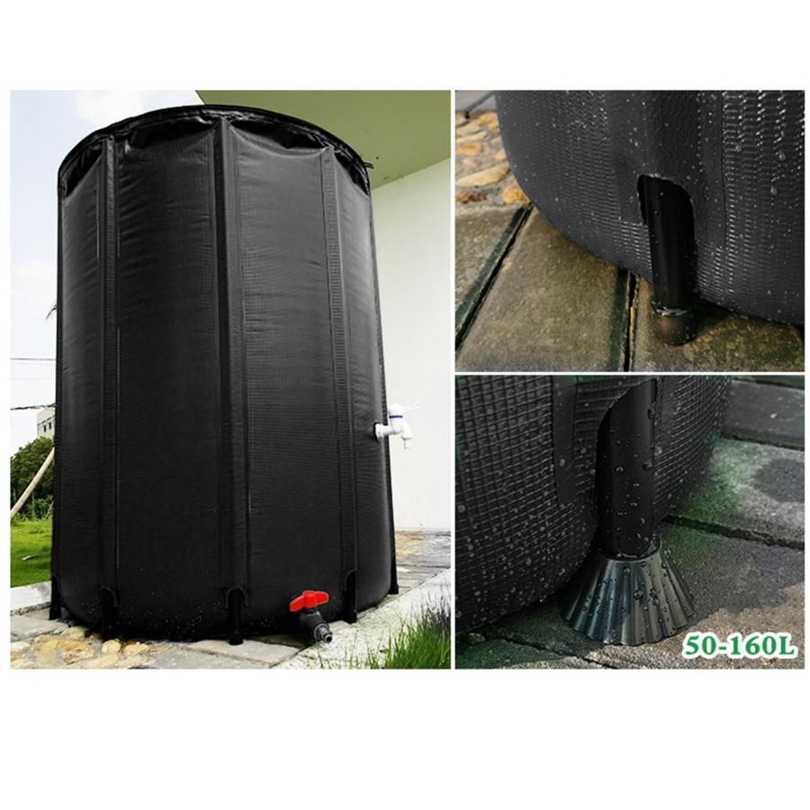 雨水タンク 家庭用 集水器 貯水タンク 200L 屋外折りたたみ式ポータブル ウォータ...