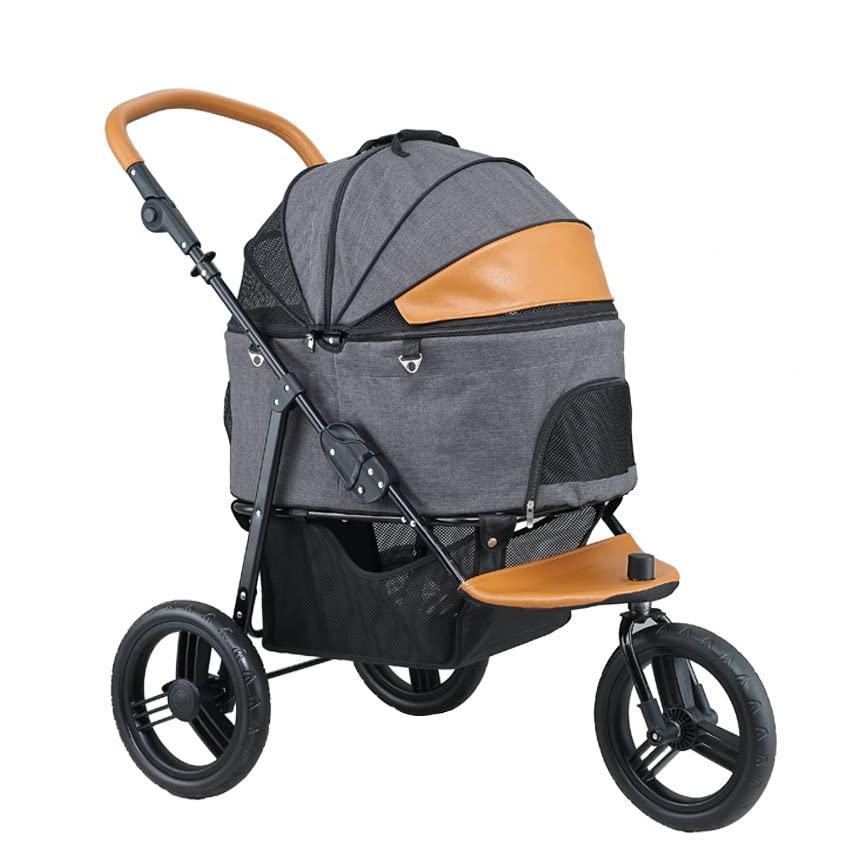 ペット用 バギー 犬 折りたたみ ペットカート 3輪 前輪360° 小型犬 中型犬 老犬 多頭 介護用 軽量 安全装置付 飛び出し防止 ドッグカート キャリー 折り畳み 88