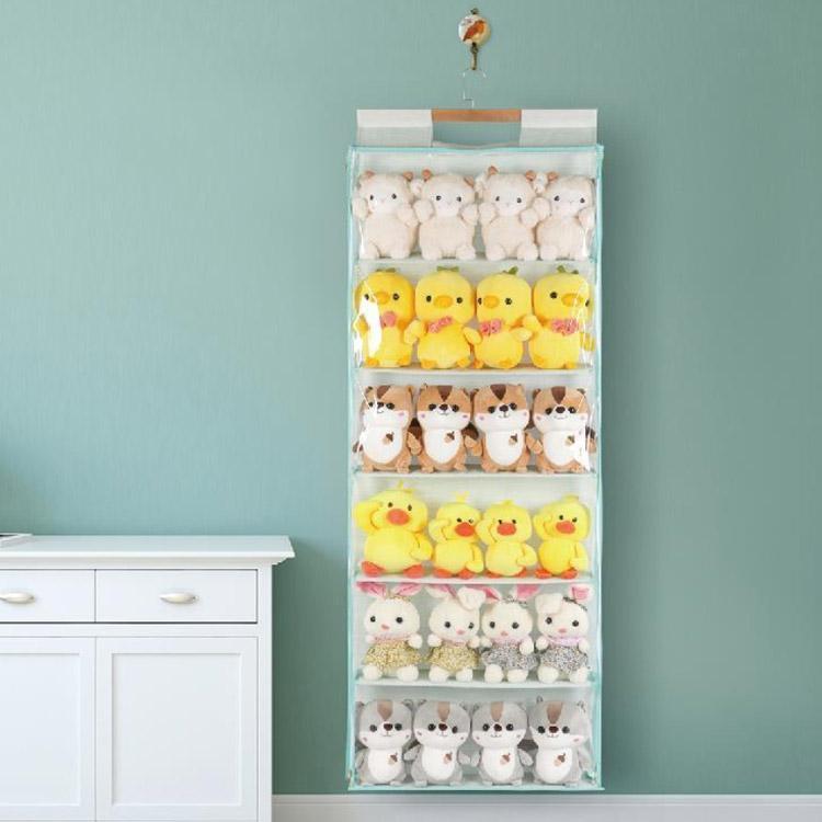4段 収納 ぬいぐるみウォールポケット 吊り下げ ぬいぐるみ コレクションケース コレクション 棚 5段 壁掛け ドア掛け ケース ディスプレイ ぬい [2]