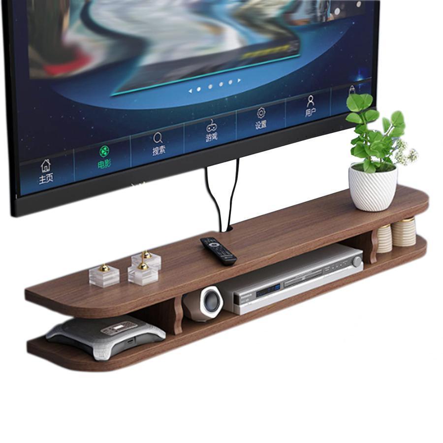Rakuten - 壁掛けテレビキャビネット 浮遊TVの立場 フローティングTVコンソール 壁掛け テレビキャビネット、 現代のテレビ収納コンソール 棚板2枚付、 フローティング テ